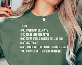 Christmas To-Do List Crewneck Sweatshirt, Cute Christmas Shirt, Festive Christmas Holiday Apparel, Holiday Sweater, Classic Christmas Movie