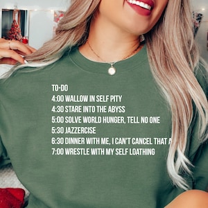 Christmas To-Do List Crewneck Sweatshirt, Cute Christmas Shirt, Festive Christmas Holiday Apparel, Holiday Sweater, Classic Christmas Movie