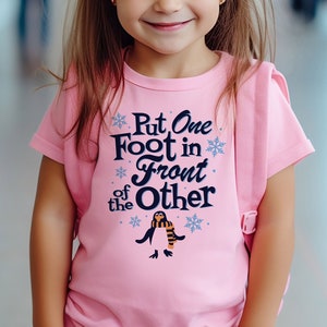 Put One Foot In Front Of The Other Toddler and Youth Tee, Femfetti Kids, Cute Kids Christmas Shirt, Toddler Graphic Tee