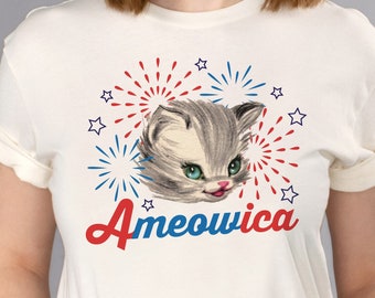 Cat fourth of july shirt Clearance