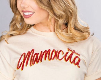 Mamacita Natural Unisex Tee, Festive Cinco De Mayo Tee, Fiesta Cinco Party Shirt, Funny Graphic Tee, Unisex Cotton T-Shirt