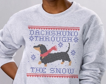 mens dachshund christmas jumper