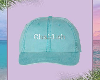 Chaldish Embroidered Pigment-Dyed Cap, Love Show, Trash Reality, Statement Hat