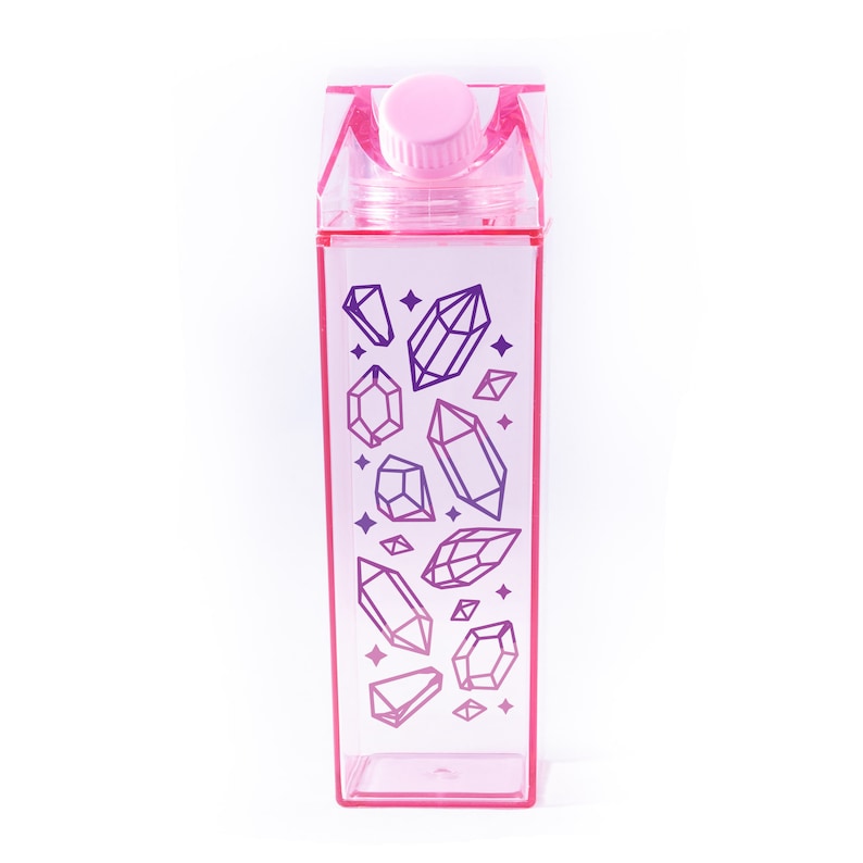 Crystal Pattern Milk Carton Water Bottle Cute Milk Carton - Etsy