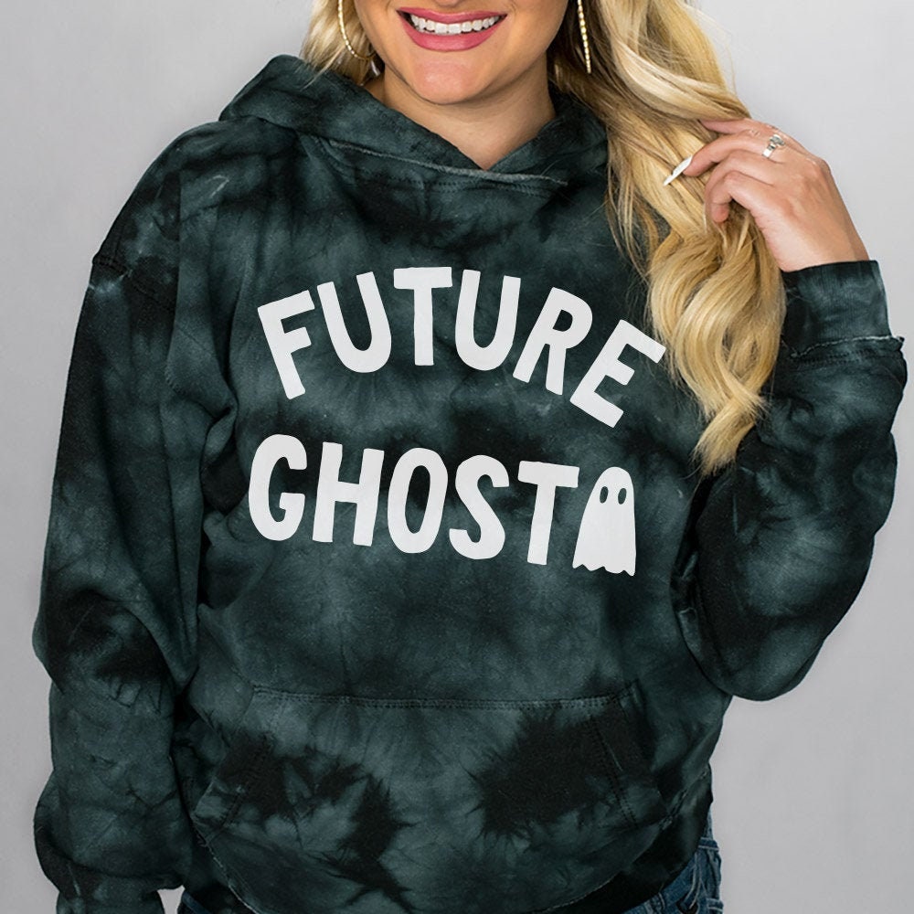 ghost tie dye hoodie