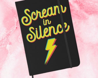 Scream In Silence Notebook Journal, Funny Cute Gift For Friend, Everyday Office Notebook