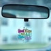 Good Vibes and All That Sh*t Rearview Mirror Car Decor, Car Accessory, Acrylic Car Decoration, Cute Retro Style Car Gift 