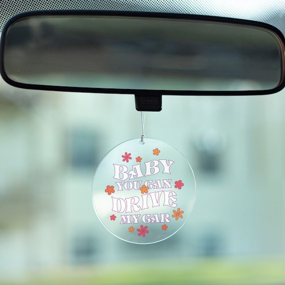 Bébé vous pouvez conduire mon rétroviseur de voiture décor de voiture,  décoration de voiture acrylique, joli cadeau de voiture de style rétro -   France