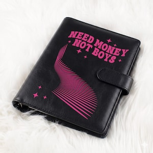 Besoin d'argent, classeur de journal A5, agenda girly tendance, cadeau pour étudiante