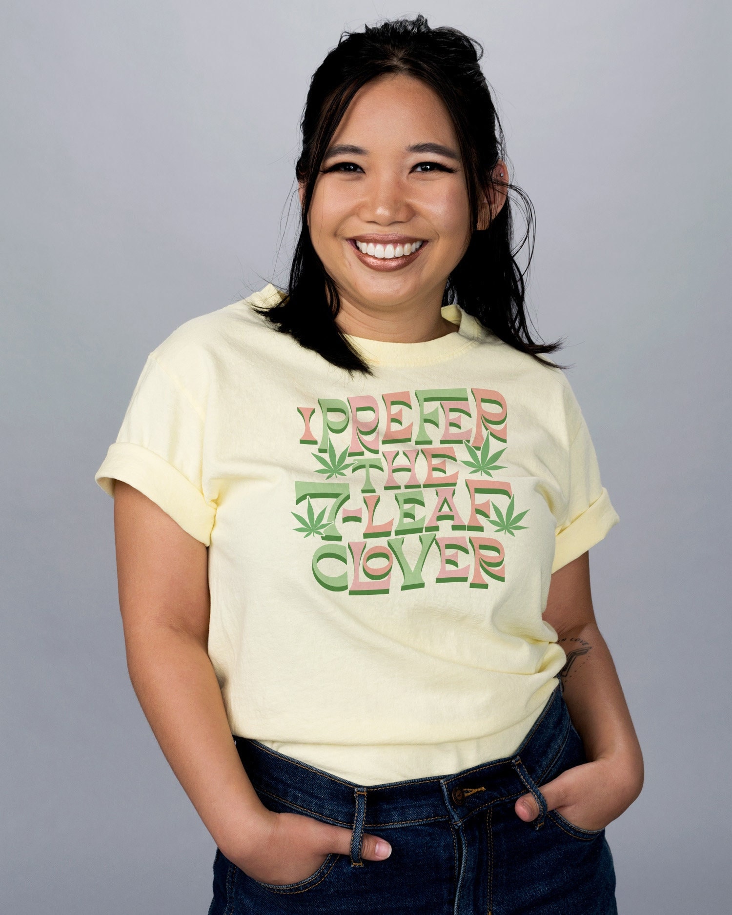 Seven Leaf Clover Unisex Comfort Colors T-Shirt, Trendy Funny St. Patrick's Day Graphic Tee, St. Patty's Day Shirt, Weed Tee