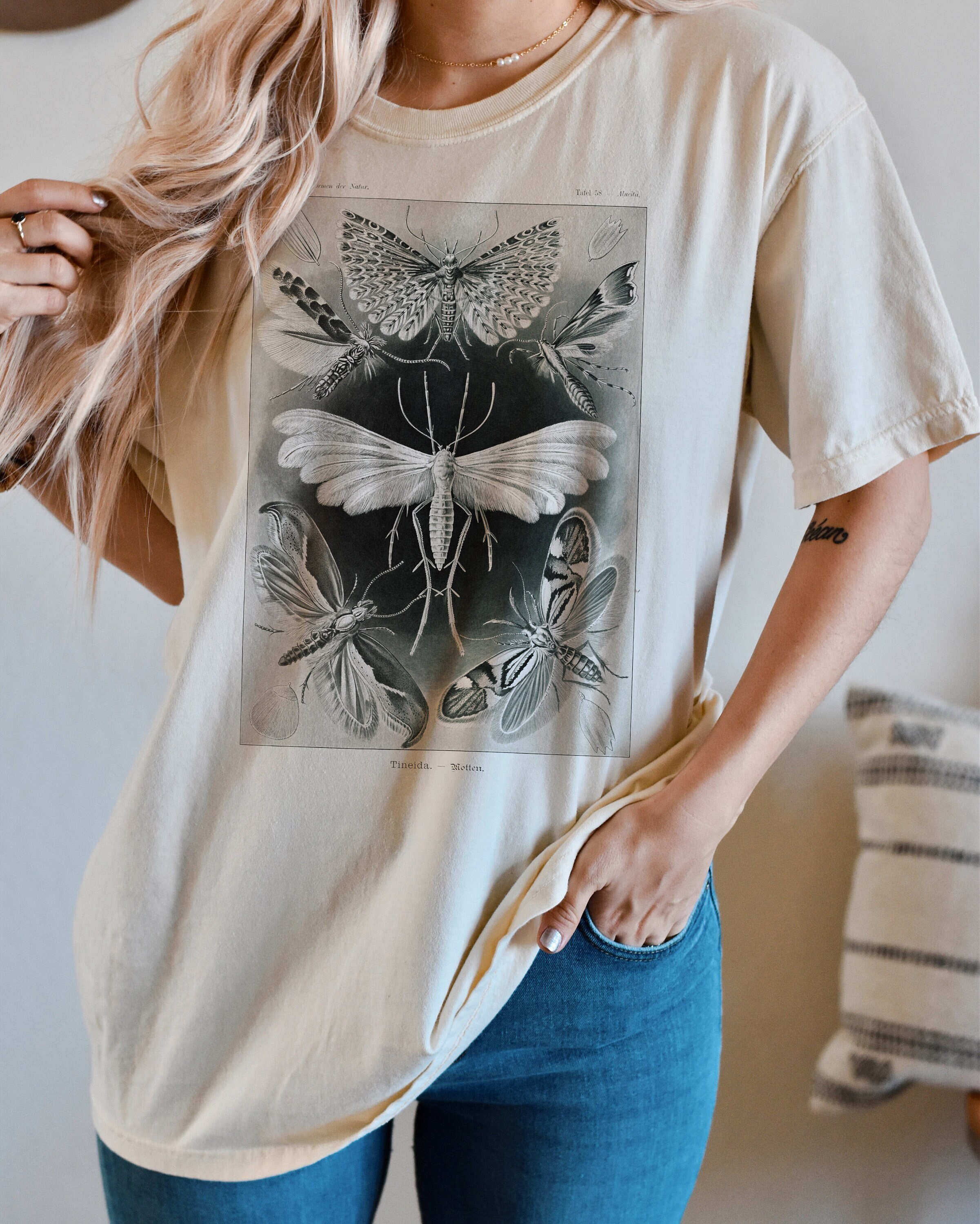 Vintage Moth Chart Shirt Ivory Comfort Colors Short Sleeve - Etsy