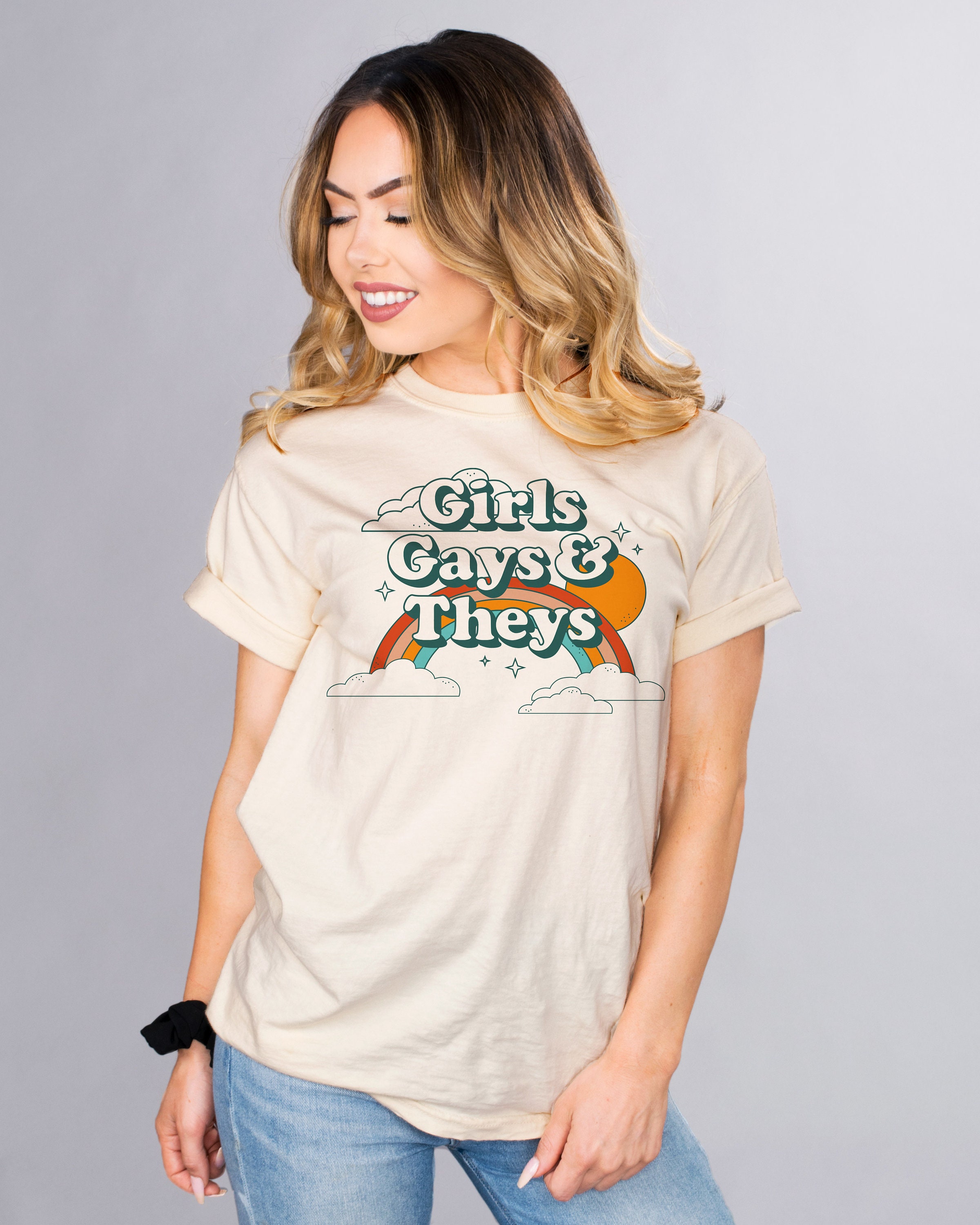 Girls Gays and Theys Unisex T-shirt Cute Gay Lesbian Trans - Etsy