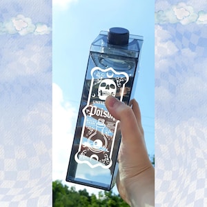 Unfiltered Poison Milk Carton Water Bottle, Cute Milk Carton, Fun Water Bottle, Witchy Water Bottle, Retro Water Bottle