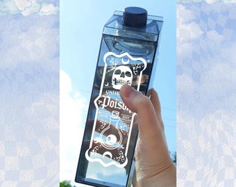 Unfiltered Poison Milk Carton Water Bottle, Cute Milk Carton, Fun Water Bottle, Witchy Water Bottle, Retro Water Bottle