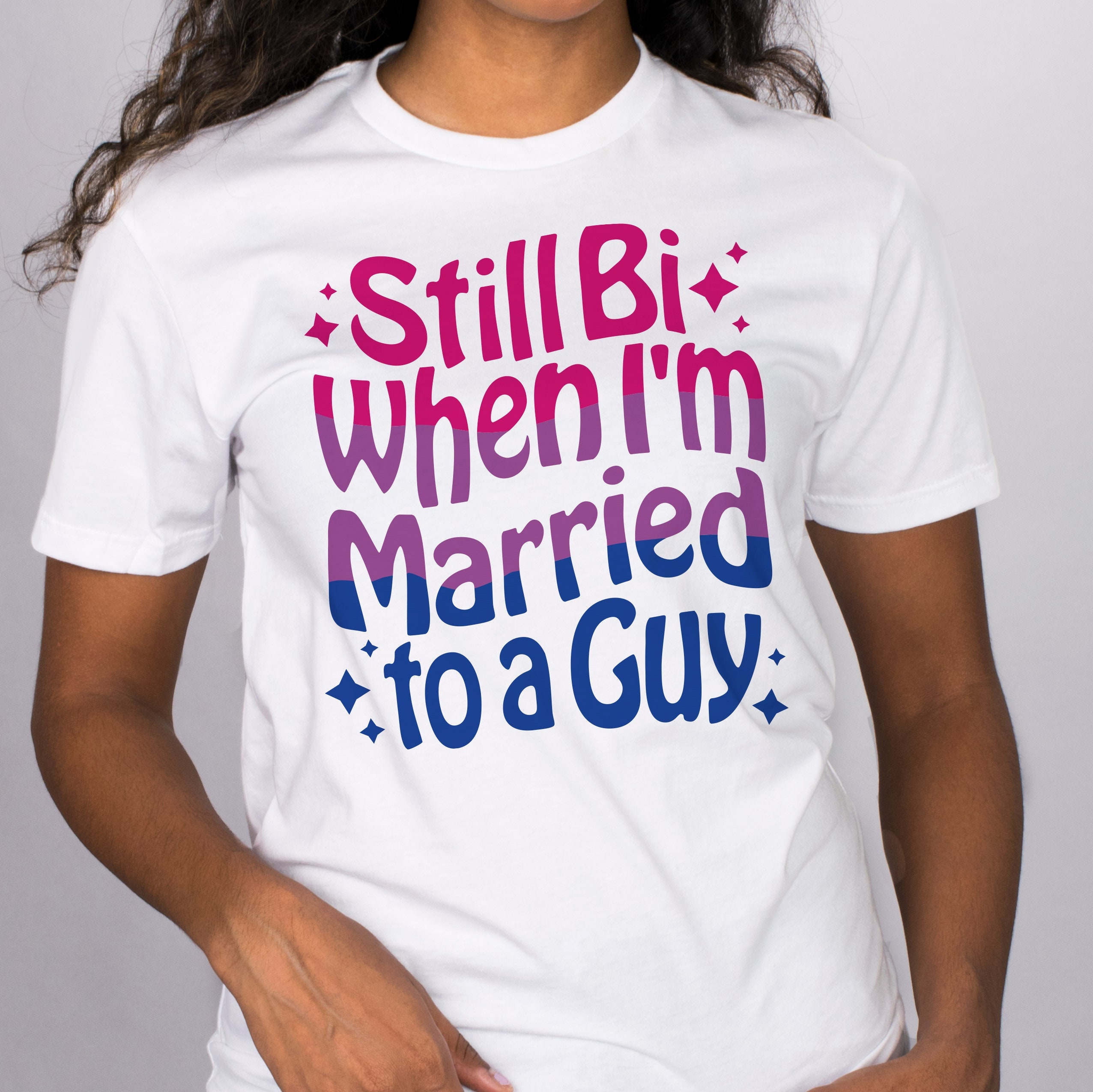 Married to A Guy Still Bi Unisex Short Sleeve T-shirt Cute