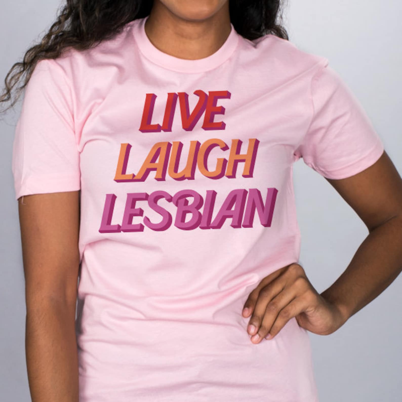 Live Laugh Lesbian T Shirt Lesbian Pride Shirt Lgbtq Girls Etsy