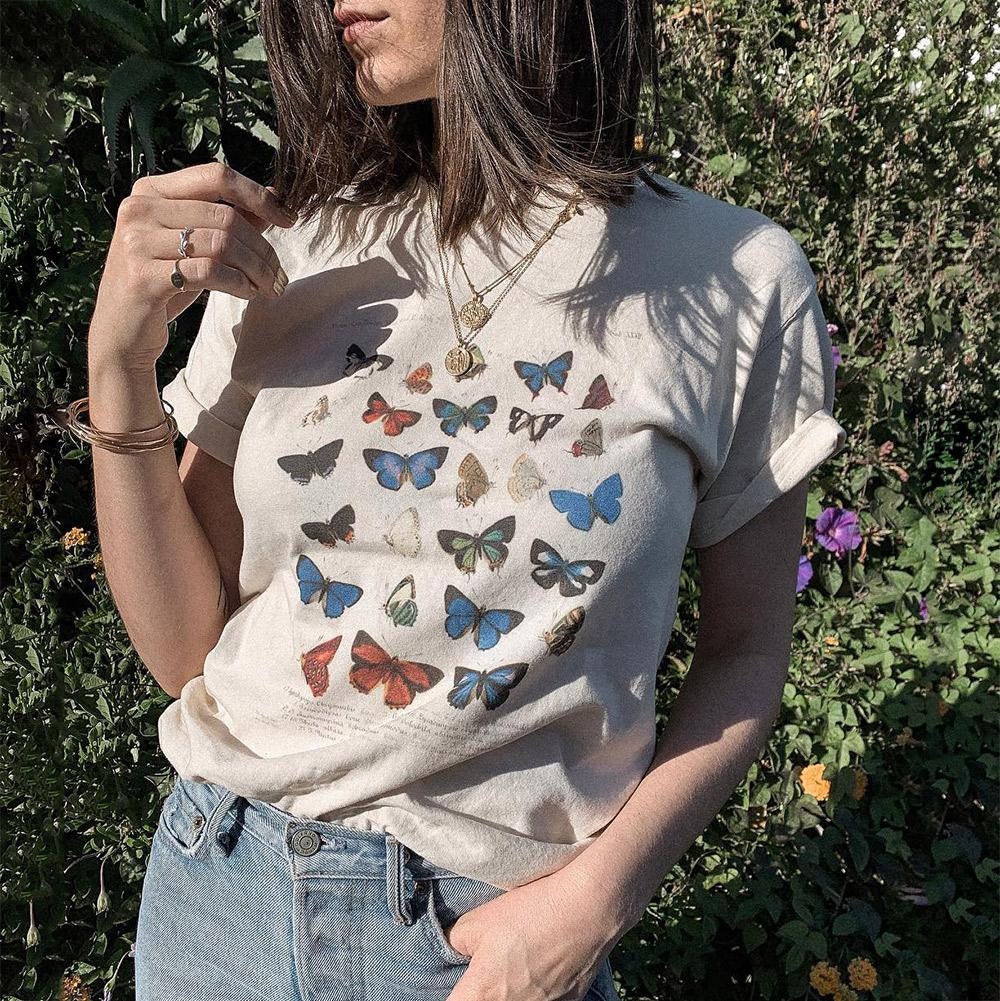 Butterfly Chart Shirt Ivory Comfort 