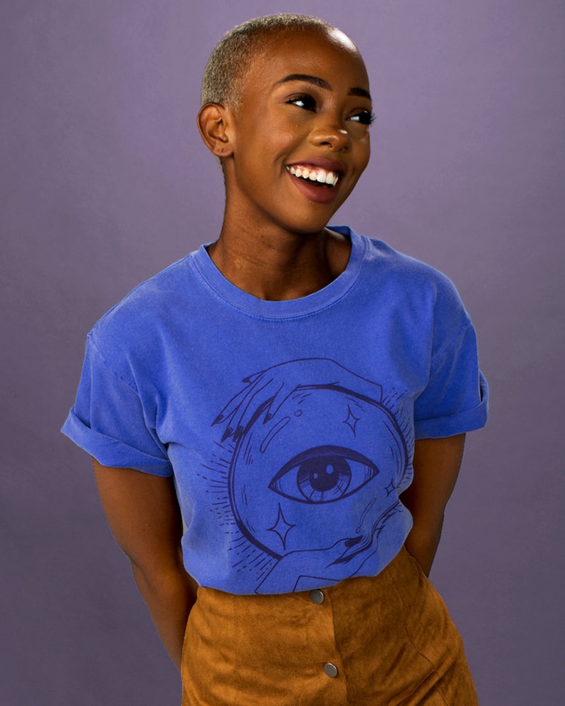 Crystal Ball Comfort Colors Periwinkle Shirt Fortune Teller Etsy