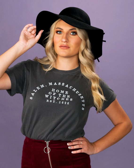 Home of the Witches Shirt, Salem Massachusetts Tee, Witchy T-Shirt, Trendy Halloween Tee