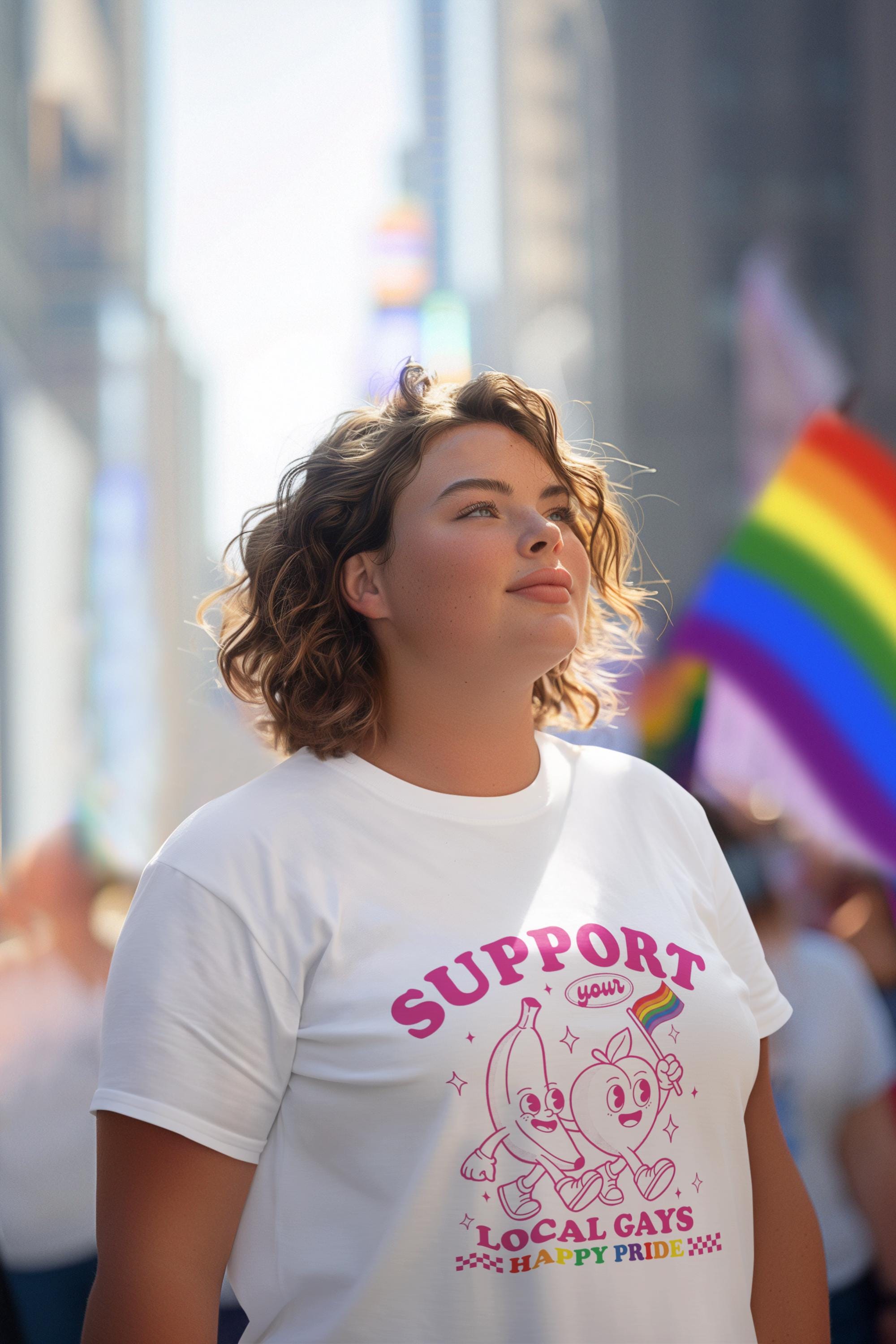 Support Your Local Gays Unisex Tee, LGBQT Pride Support Rainbow
