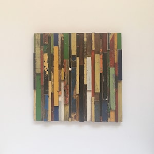 Reclaimed wood art wall piece S4-003