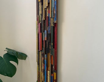 Wooden wall art- Reclaimed abstract modern