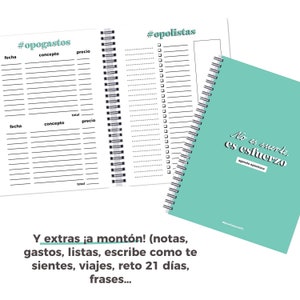 Agenda Opositora, Agenda para Opositores, Agenda para Opositar, Agenda Oposiciones, Agenda Opositor, Planificador Opositores y Oposiciones imagen 9