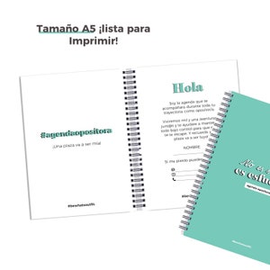 Agenda Opositora, Agenda para Opositores, Agenda para Opositar, Agenda Oposiciones, Agenda Opositor, Planificador Opositores y Oposiciones imagen 2