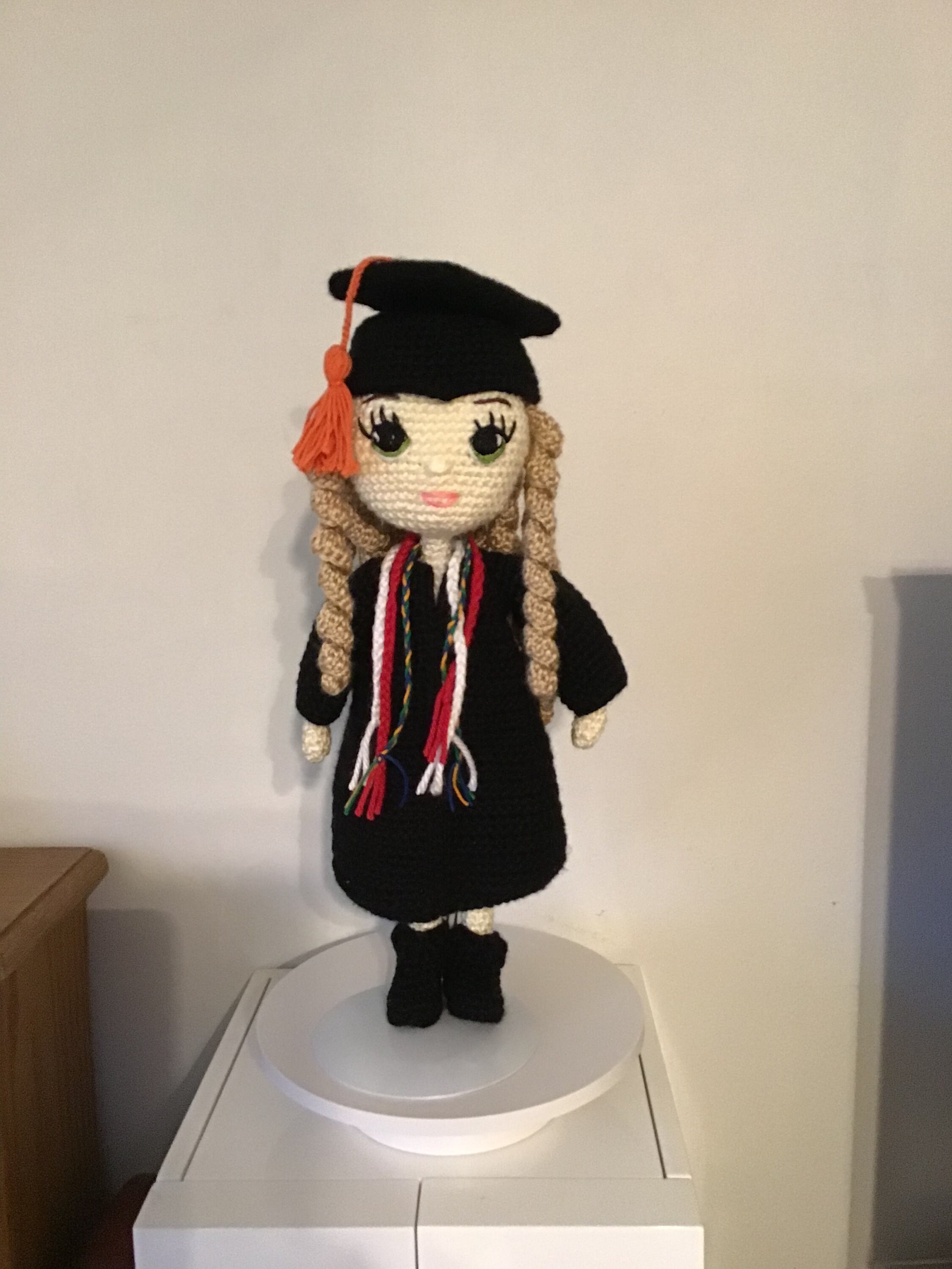 Crochet graduation best sale doll