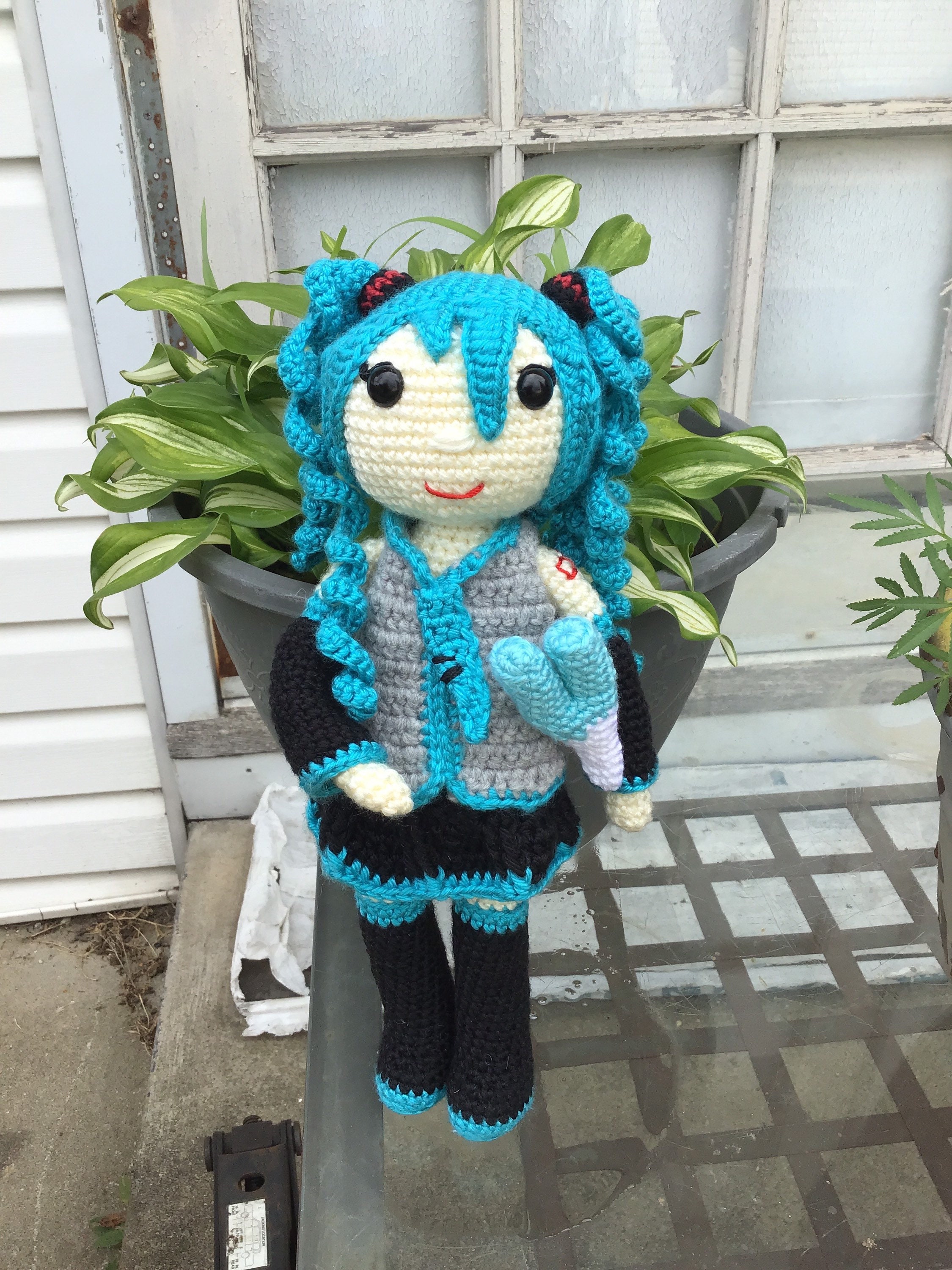 Hatsune miku figure doll Hatsune miku amigurumi. Mikudoll  hatsune miko crochet