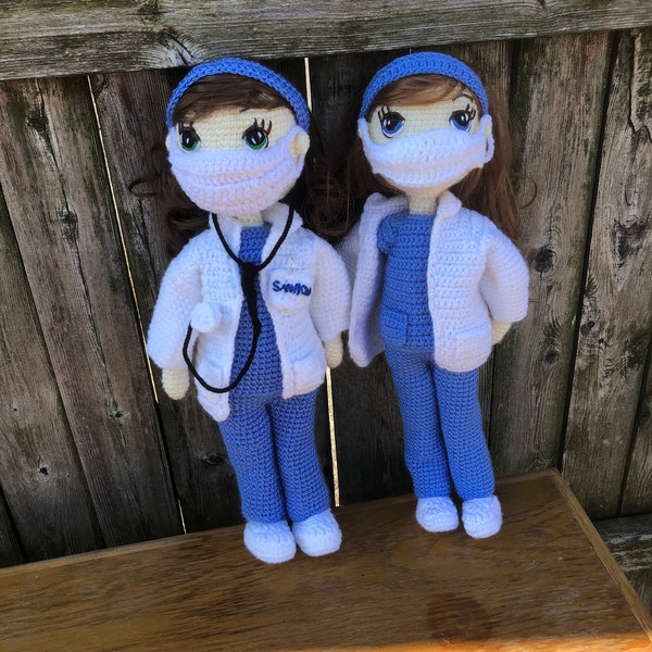 Crochet Nurse Doll Pattern Etsy