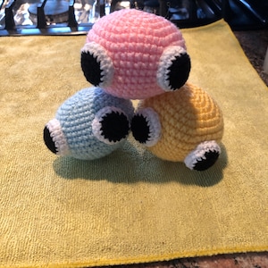 Rainbow friends lookies small plush crochet made to order prize is for each one