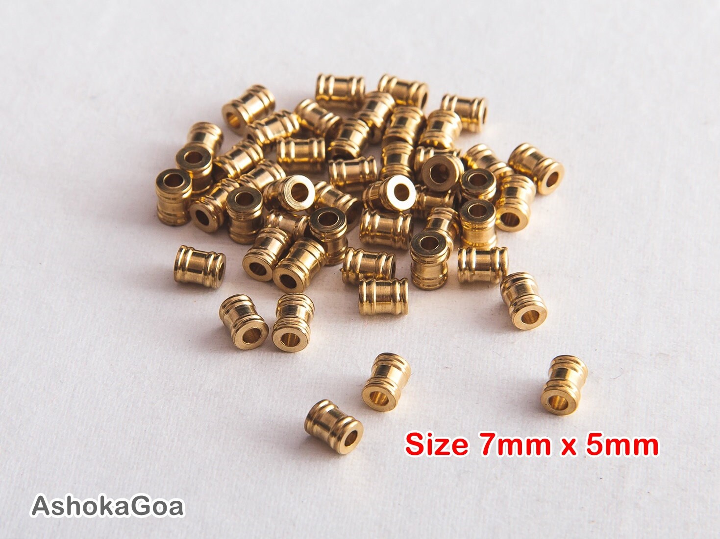 7MM Big Pipe beads Brass beads Tyre Beads 5mm Diameter Beads Etsy