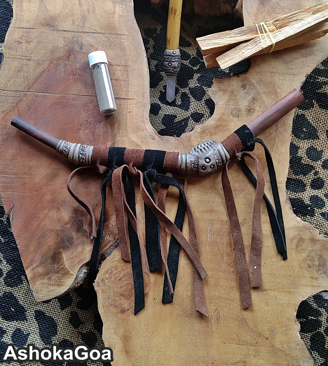 Tepi shamanic snuff applicator pipe for Rapé kuripe pipe Etsy