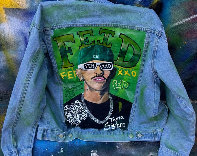 Feid Jean jacket Artwork