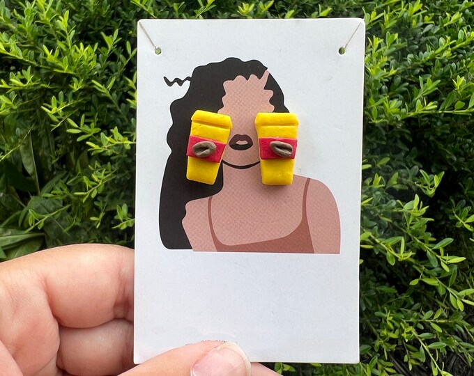 Cafe Bustelo Stud Earrings