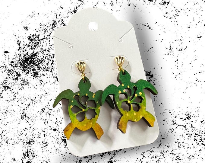Turtle Earrings Handmade