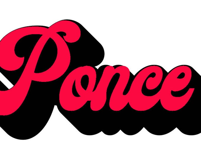 Ponce, Puerto Rico Retro font png digital file download