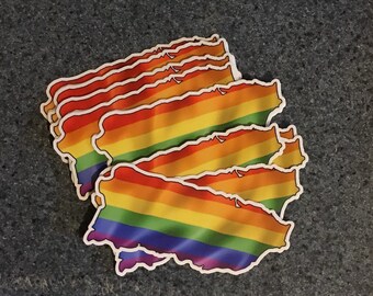 Pride Puerto Rico flag stickers