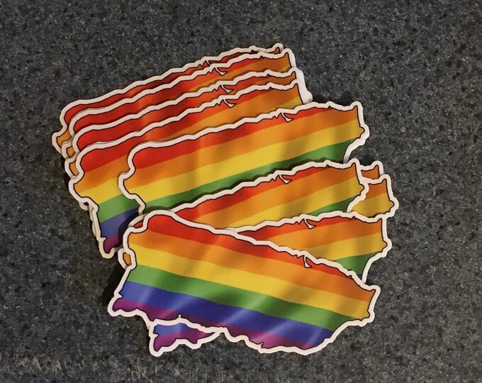 Pride Puerto Rico flag stickers