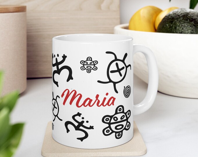 Personalized Puerto Rico Mug, Taino Mug, Boricua Mug