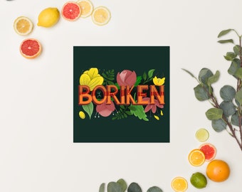 Boriken Hand Lettered Poster