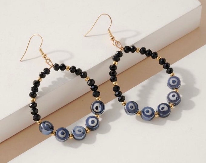 Evil Eye Beaded Earrings