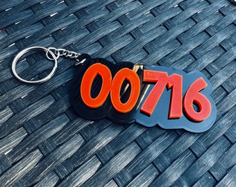 Personalized Zip Code Acrylic Keychains