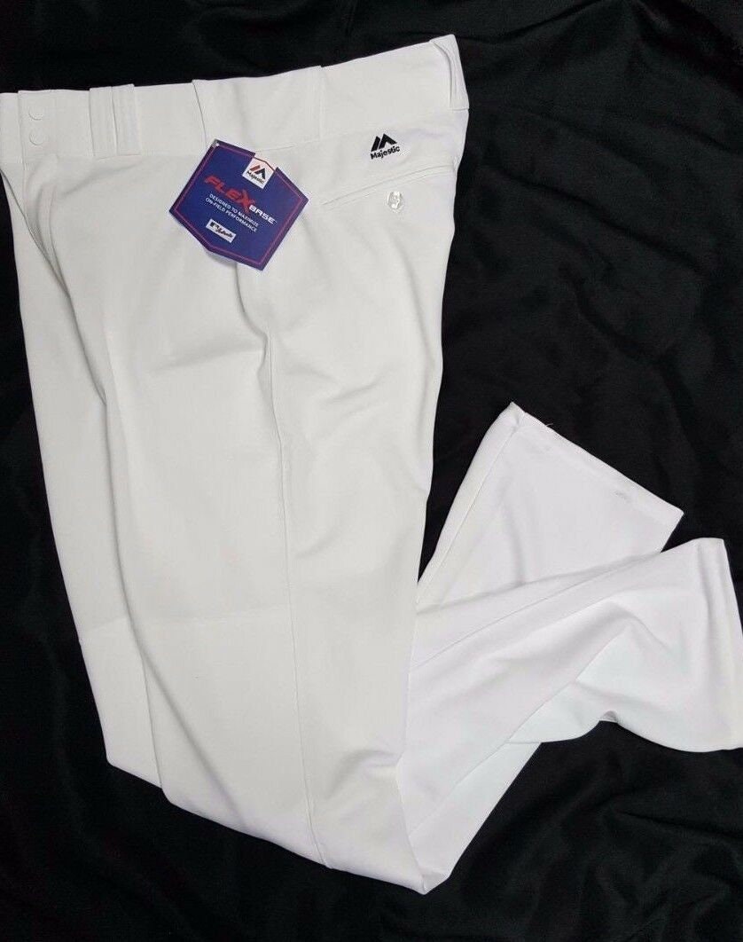01009 SOLID WHITE Authentic MAJESTIC Baseball Pants 32-44 | Etsy