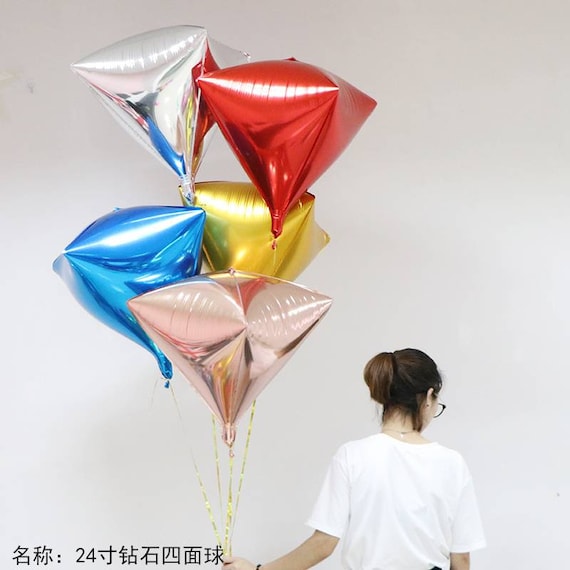 24 inch Diamond Shape Aluminum 4D Foil Balloon Wedding Birthday Party Decor