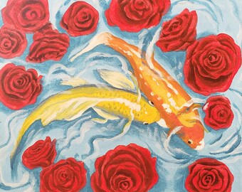 Koi in Roses