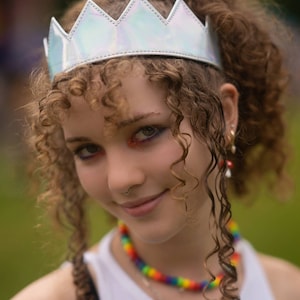 Holographic Crown || Unisex || Adjustable with Velcro Strap || One Size Fits All
