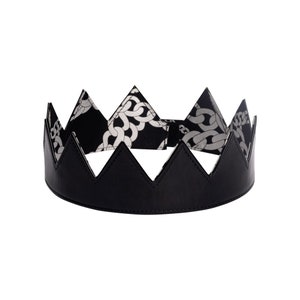Chain Link Print Reversible Crown || Unisex || Adjustable with Velcro Strap || One Size Fits All || Made in NYC