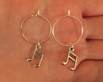cute icon studs Music lovers music jewelry Garage band charms Musician jewelry Picture jewelry Vinyl record earrings